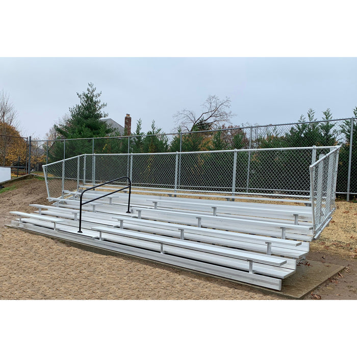 Gared Spectator Stationary Bleacher - 21' (5 Row, Aisle) - SKU: GSNB0521WA