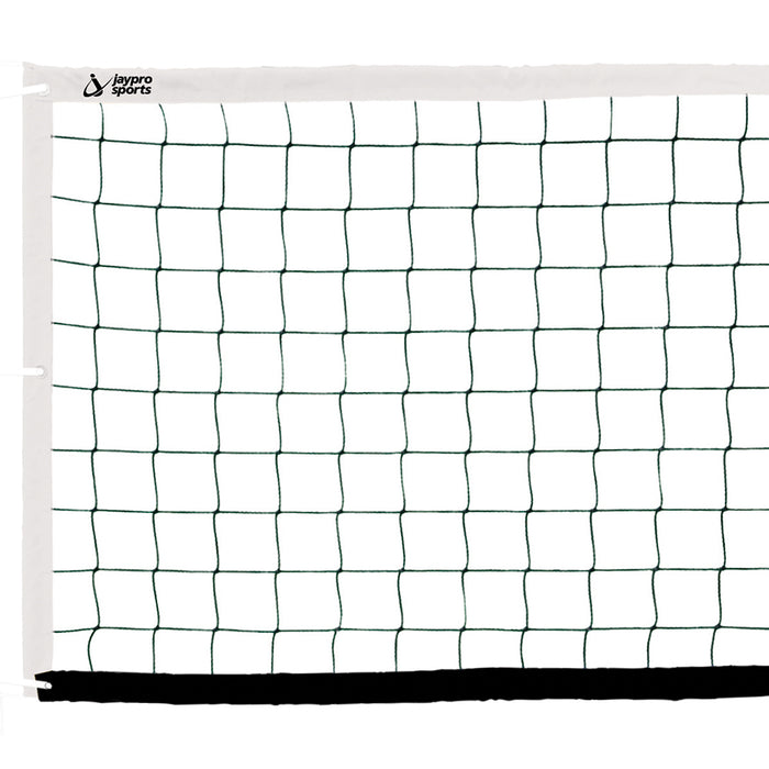 Jaypro Beach Volleyball Replacement Net – #36 Nylon, Black, Mercury Pro Size (28 ft. x 39 in.) – SKU: OBVN-1