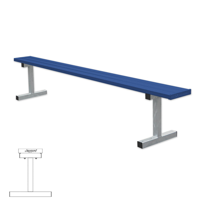 Jaypro Player Bench - 7.5 ft. Portable (Powder Coated, No Seat Back)