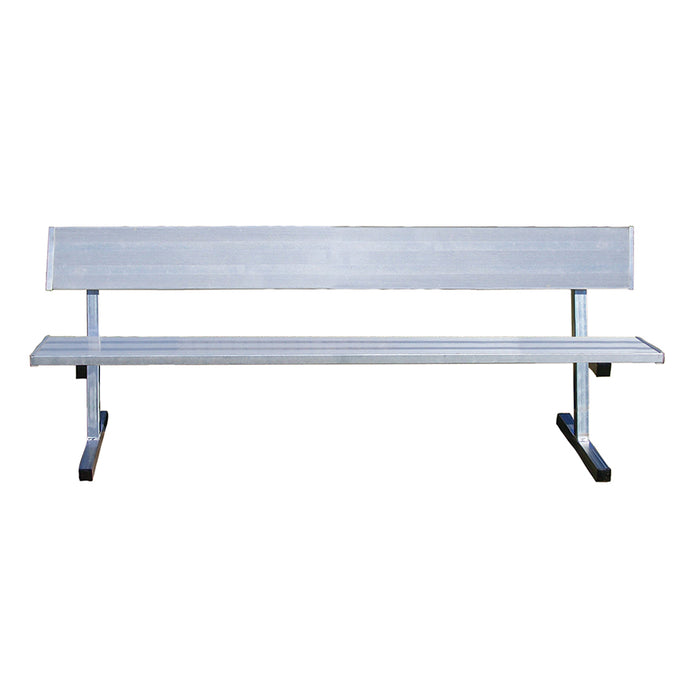 Jaypro Player Bench with Seat Back - 7.5 ft. Portable – SKU: PB-80