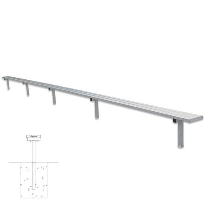 Player Bench - 27 ft. - In-Ground