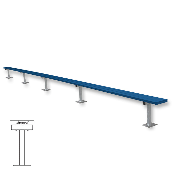 Player Bench - 27 ft. - Surface Mount (Powder Coated)