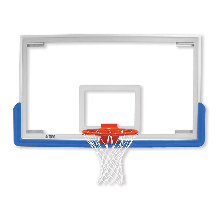 Jaypro Elite 5472 Portable Basketball System – 4 ft. 6 in. Extension, 72 in. Glass Backboard, Breakaway Goal – Indoor