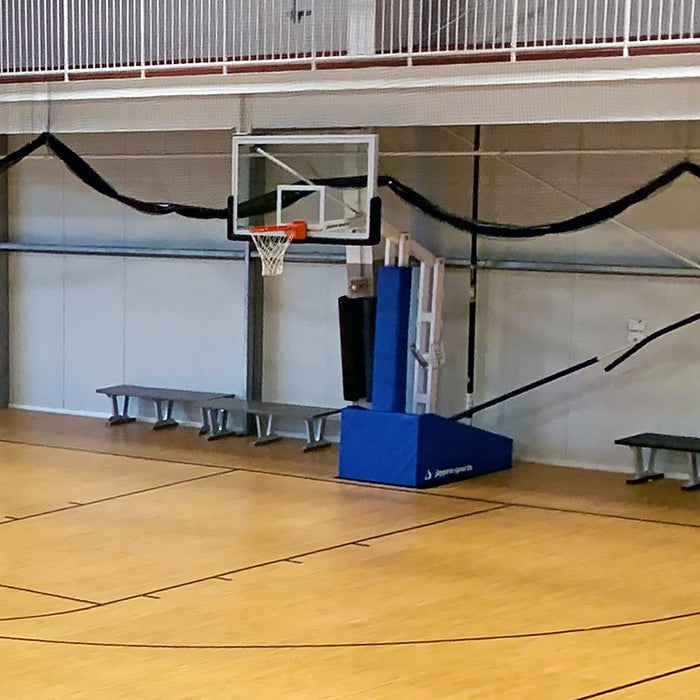 Jaypro Elite 5472 Portable Basketball System – 4 ft. 6 in. Extension, 72 in. Glass Backboard, Breakaway Goal – Indoor