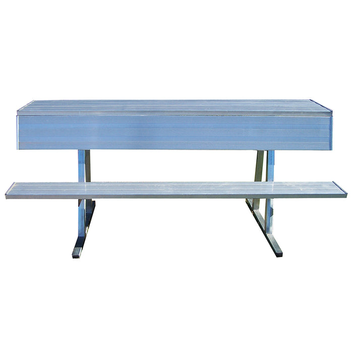 Player Bench with Seat Back and Shelf - 7-1/2 ft. - Portable