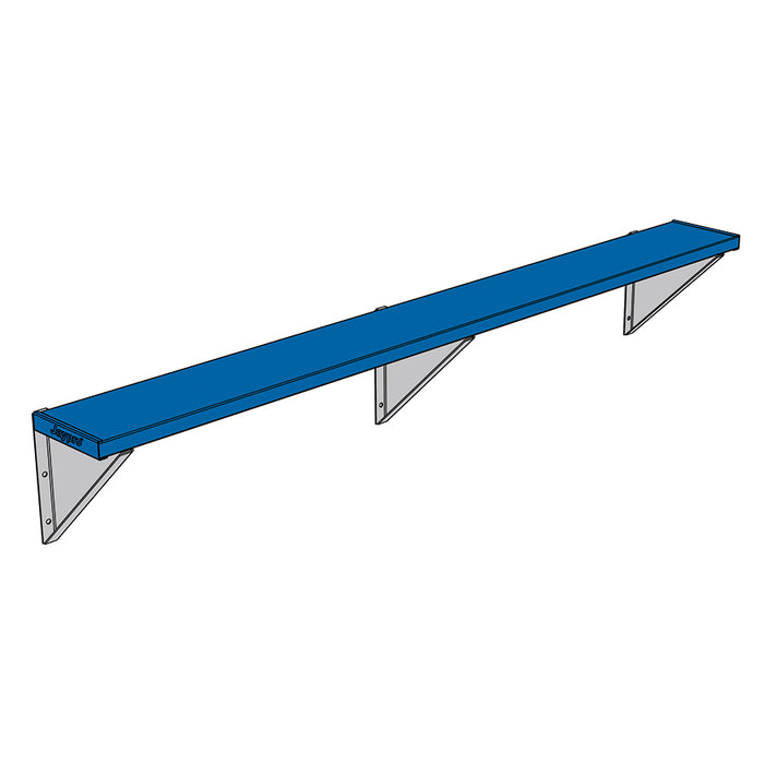 Jaypro Player Bench – Wall-Mounted – 7-1/2 ft. – Powder Coated, Rust-Resistant Aluminum