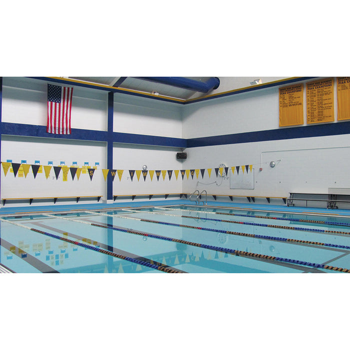 Jaypro Player Bench – Wall-Mounted – 27 ft. – Powder Coated, Rust-Resistant Aluminum