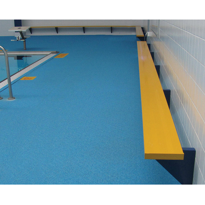 Jaypro Player Bench – Wall-Mounted – 27 ft. – Powder Coated, Rust-Resistant Aluminum