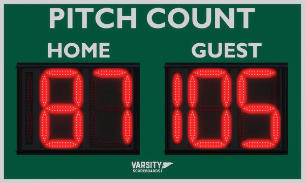 Varsity Scoreboards PCD3 Baseball Pitch Count – 15” LED, Wireless – SKU: PCD3-22