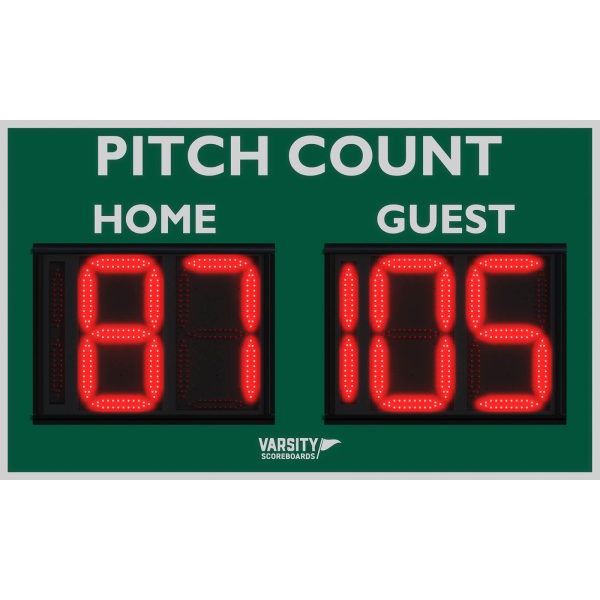 Varsity Scoreboards PCD3 Baseball Pitch Count – 15” LED, Wireless – SKU: PCD3-22