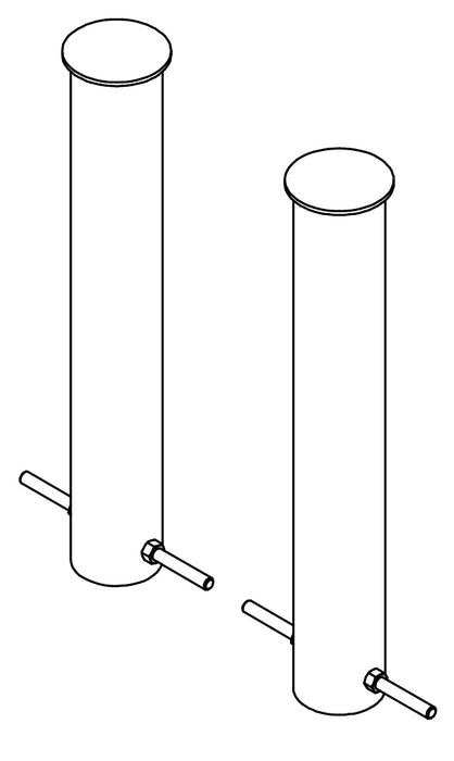 Gared Pickleball Ground Sleeve Kit – Semi-Permanent Installation for 3” Posts – SKU: PKLBCOVER
