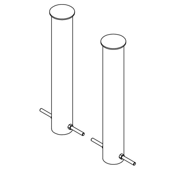 Gared Pickleball Ground Sleeve Kit – Semi-Permanent Installation for 3” Posts – SKU: PKLBCOVER