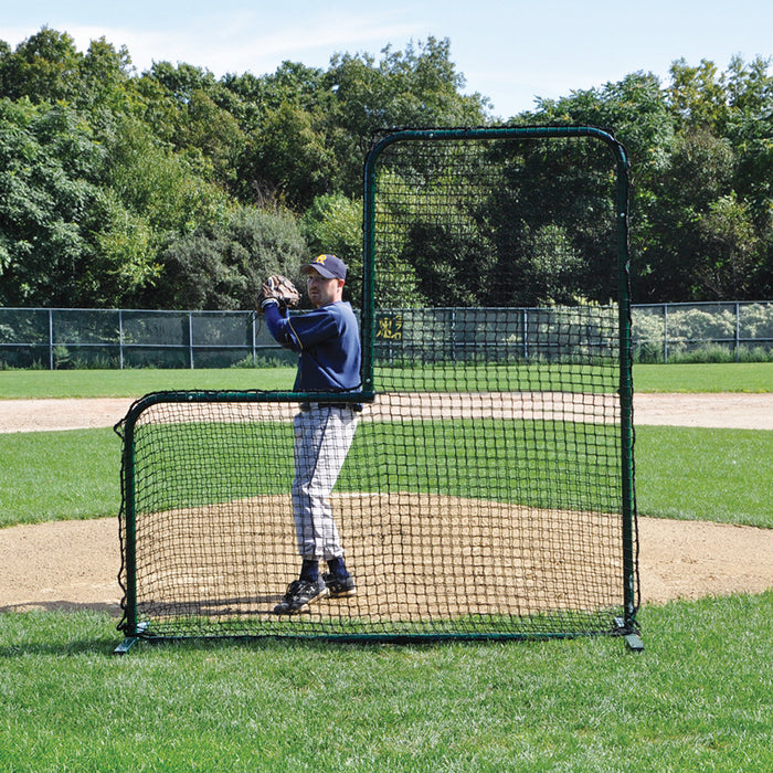 Jaypro Collegiate Pitcher’s Screen – 7'W x 7'H, Heavy-Duty Steel – PS-84