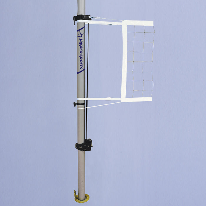 Jaypro Multi-Sport Net System (3 in. Floor Sleeve) – Adjustable for Volleyball, Tennis & Badminton
