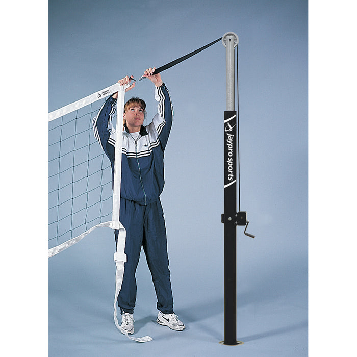 T-Base - Competition Volleyball Net System (FeatherLite (Pin-Stop Height Adjust) Upright) - NFHS, NCAA, USVBA Compliant