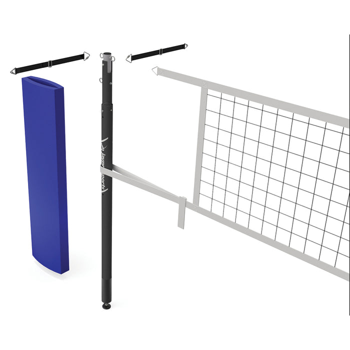 Carbon Ultralite Volleyball Net Center Upright System (3-1/2 in. Floor Sleeve) - NFHS, NCAA, USVBA Compliant