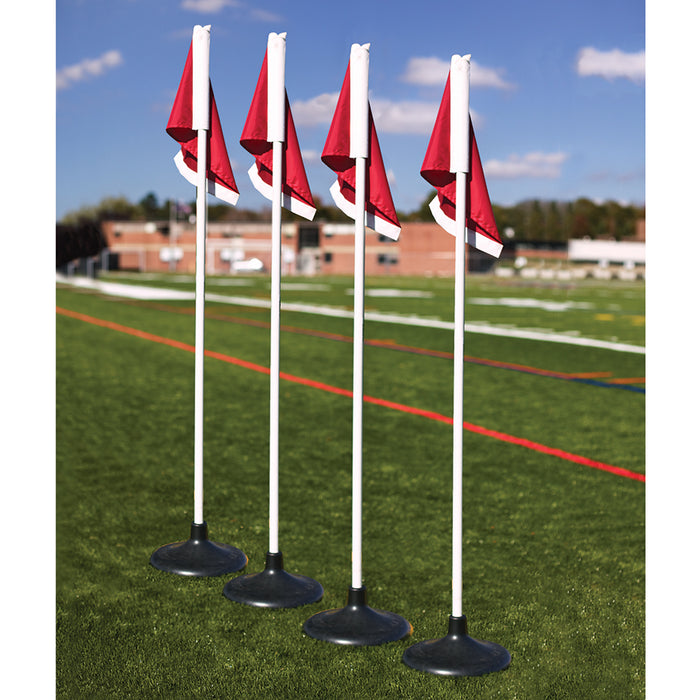 Jaypro Premium Corner Flags with Rubber Base – Set of 4 – RBF-4