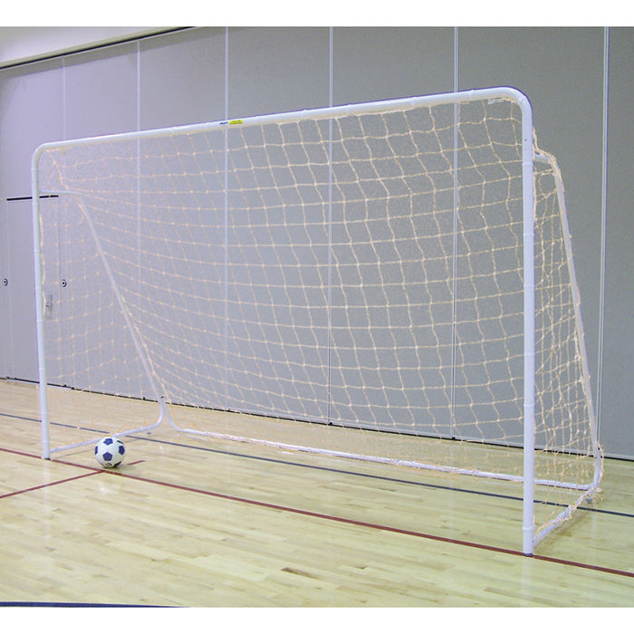 Jaypro Soccer Goal – Steel Folding Soccer Goal (7 ft. H x 12 ft. W x 4 ft. D, Indoor/Outdoor, Portable, White) – SKU: SFG-14HP