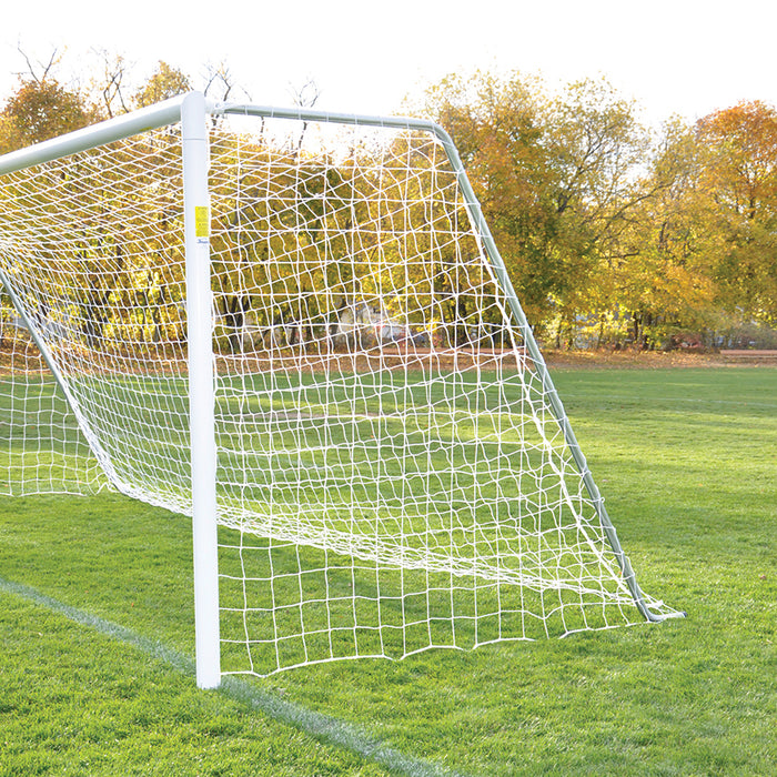 Jaypro Soccer Goals – Classic Official Round Goal, Semi-Permanent with Standard Backstays or European Backstays (8 ft. H x 24 ft. W x 4 ft. B x 10 ft. D, NFHS, NCAA, FIFA Compliant) – SKU: SGP-440/SGP-441