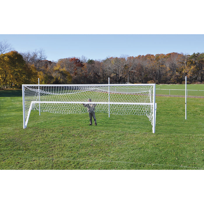 Jaypro Soccer Goals – Nova World Fold-Up Goal (8 ft. H x 24 ft. W x 6 ft. B x 6 ft. D, NFHS, NCAA, FIFA Compliant) – SKU: SGP-660