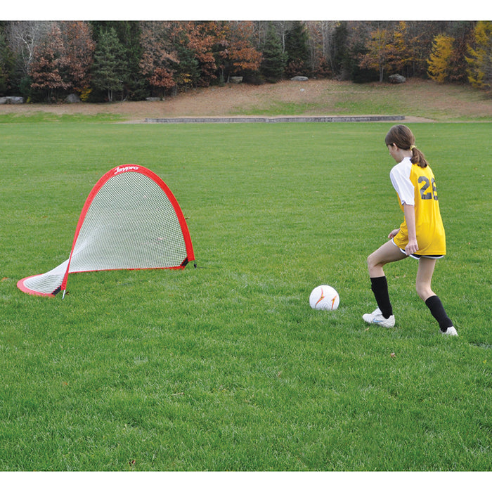 Jaypro Soccer Pop-Up Trainers with Bag (6 ft. W x 3 ft. 4 in. H x 3 ft. 4 in. D) – SKU: SGPU4830R (Red) & SGPU7240B (Blue)