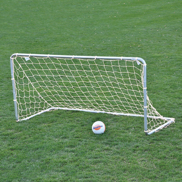 Jaypro Soccer Goal Replacement Net – Rugged Play Goal (4 ft. H x 8 ft. W x 4 ft. D, White, 4 in. Sq. 2.5mm Twist) – SKU: SMG-8NHP