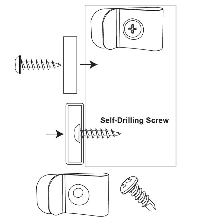 Jaypro Net Clips (Steel) with Self-Drilling Screws – Set of 70 – SKU: SNT-200