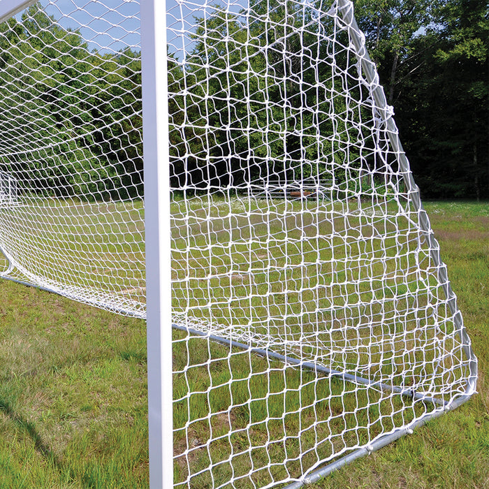 Jaypro Soccer Goal Replacement Nets – Classic Official Goal (8 ft. H x 24 ft. W x 4 ft. B x 10 ft. D, White, 5-1/2 in. Sq. 6mm Braided Mesh) – SKU: SOC-6