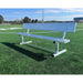 PEVO 7.5 ft aluminum team bench with backrest, side view