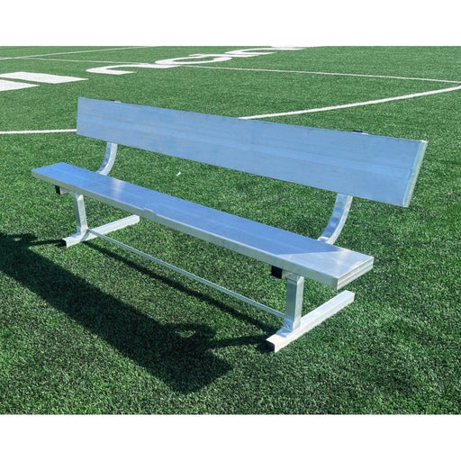 PEVO 7.5 ft aluminum team bench with backrest