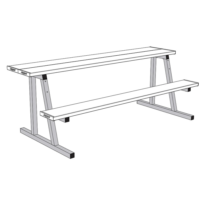 Jaypro Outdoor Scorer Table with Bench – 7.5 ft., Portable – SKU: ST75