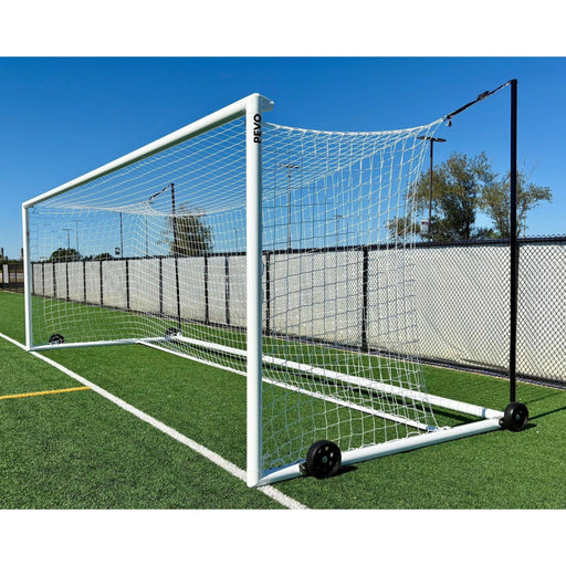 PEVO Stadium Series STB mobile soccer goal on a turf field