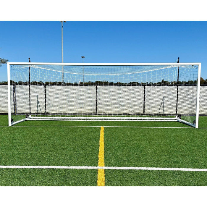 PEVO Stadium Series STB mobile soccer goal, front view