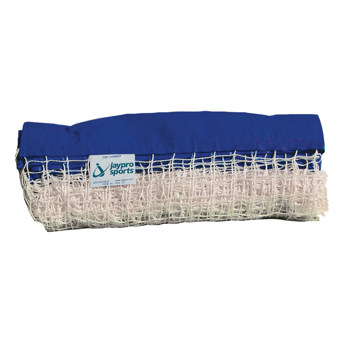 Jaypro Replacement Net – Large Soccer Training Goal, Goal Runner (4 ft. H x 6 ft. W, White with Blue Sleeve) – SKU: STG-46N