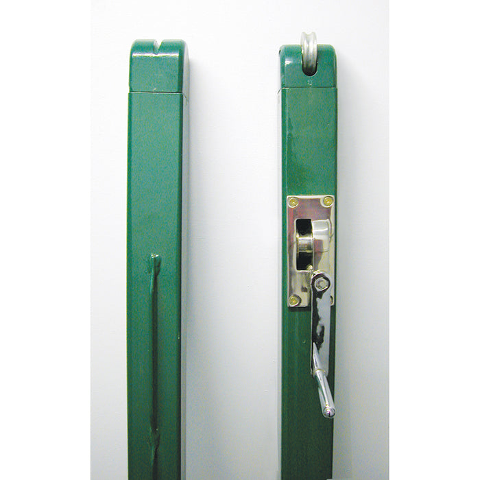 Jaypro Club Tennis Upright Posts – 3 in. Square, Outdoor (Green/Black) – SKU: STP-200, STP-200BK