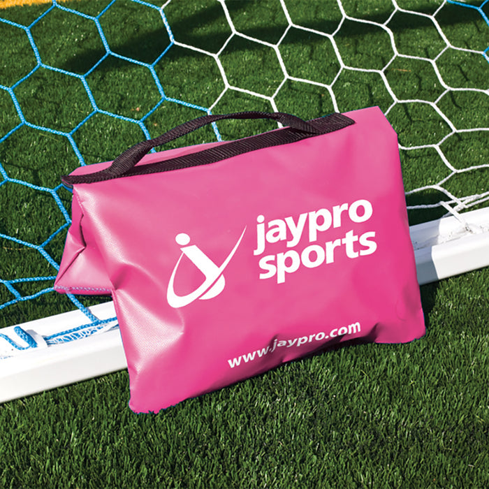Jaypro Sandbag Anchor – Saddle-Bag Style with Nylon Handle (50 Lb., Blue) – Single or Set of 4 – SKU: SWB-451W / SWB-454W