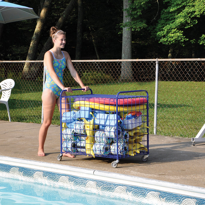 Jaypro Ball Cart – The Original ToteMaster (25 Ball Capacity, Royal Blue) – SKU: TE-2