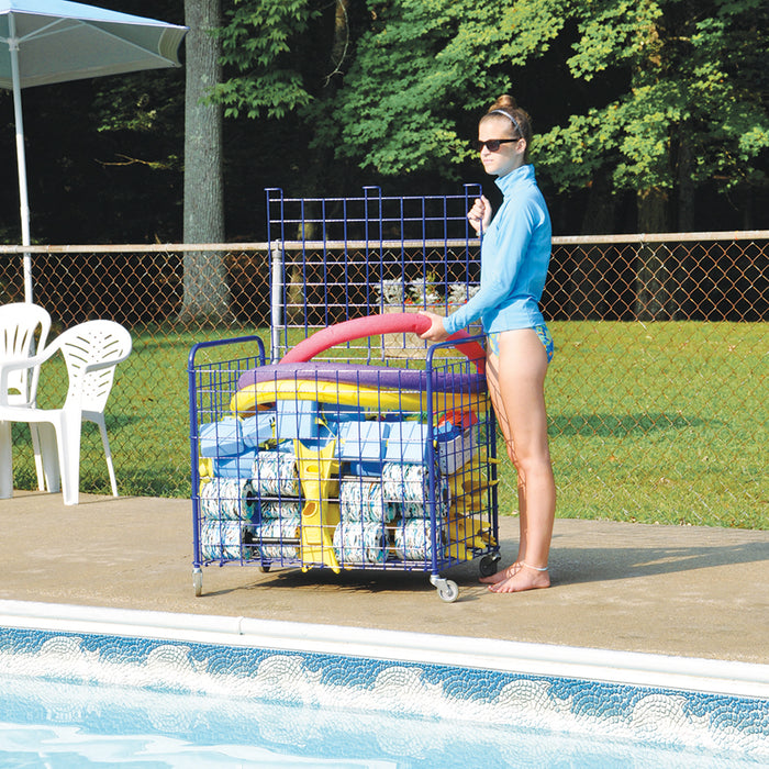 Jaypro Ball Cart – The Original ToteMaster (25 Ball Capacity, Royal Blue) – SKU: TE-2