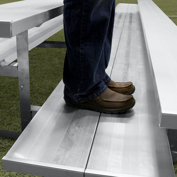 Gared Spectator Tip n' Roll Low Rise Bleacher - 15', 3 Row - SKU: TRB0315DFLR