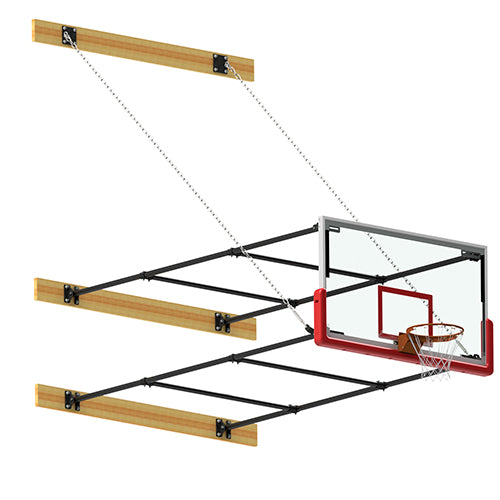 Jaypro Wall-Mounted Basketball Backstop – Shooting Station – Glass Bac ...