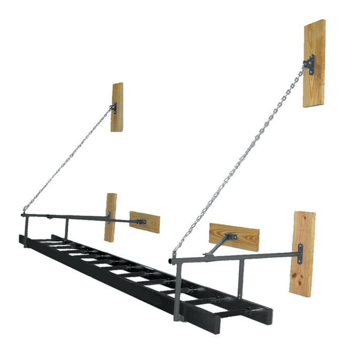 Jaypro Wall-Mounted Horizontal Gym Ladder – Heavy-Duty Steel, 12 ft. Length, Black – SKU: WML-100