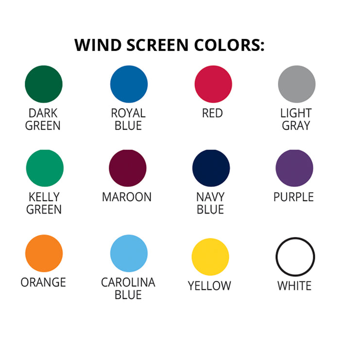 Jaypro Premium Windscreen – 14 oz. Vinyl-Coated Polyester Mesh (9 ft. Height) – Custom Size – SKU: WSCRN-9